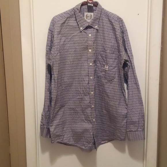 Cinch Other - Cinch Dark Navy Blue Long Sleeve Button Up Shirt - Size Large